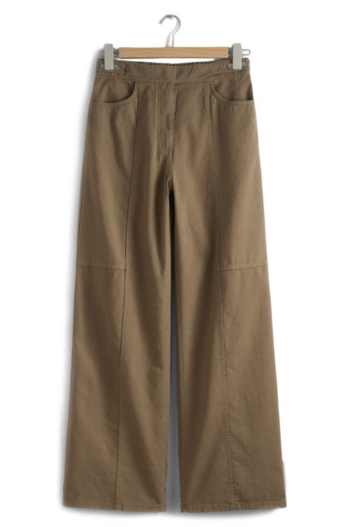  Other Stories tailored belted straight leg pants in beige