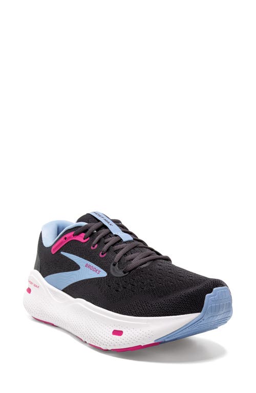 Brooks Ghost Max Running Shoe In Ebony/open Air/lilac Rose