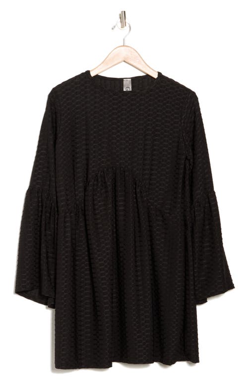 Go Couture Bell Sleeve Swing Dress In Black