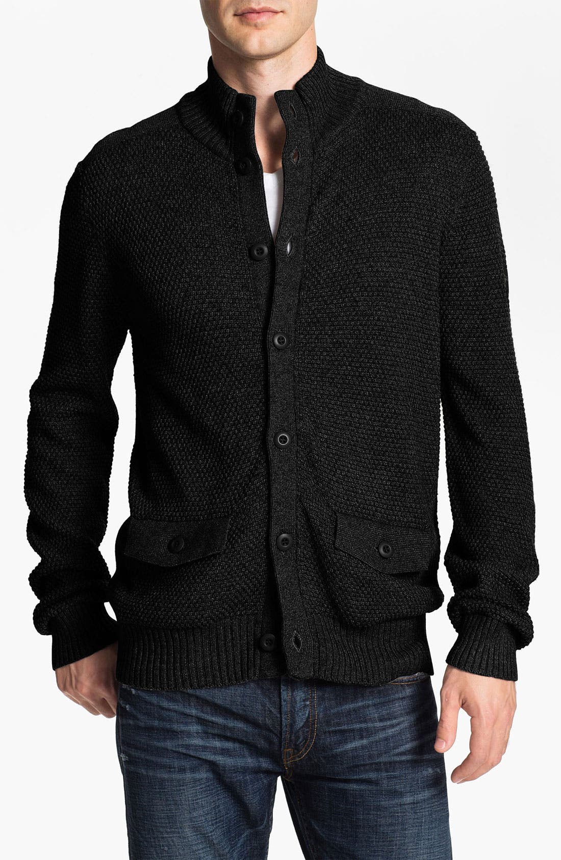 ben sherman waffle cardigan