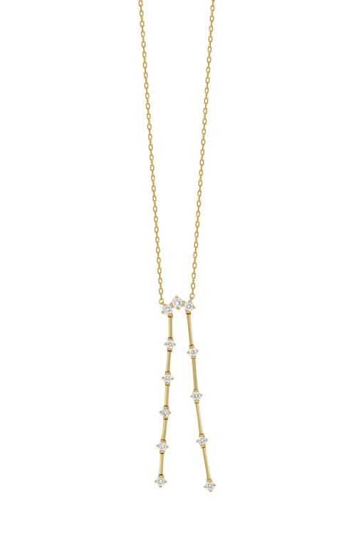 Aviva Diamond Line Y-Necklace in 18K Yellow Gold