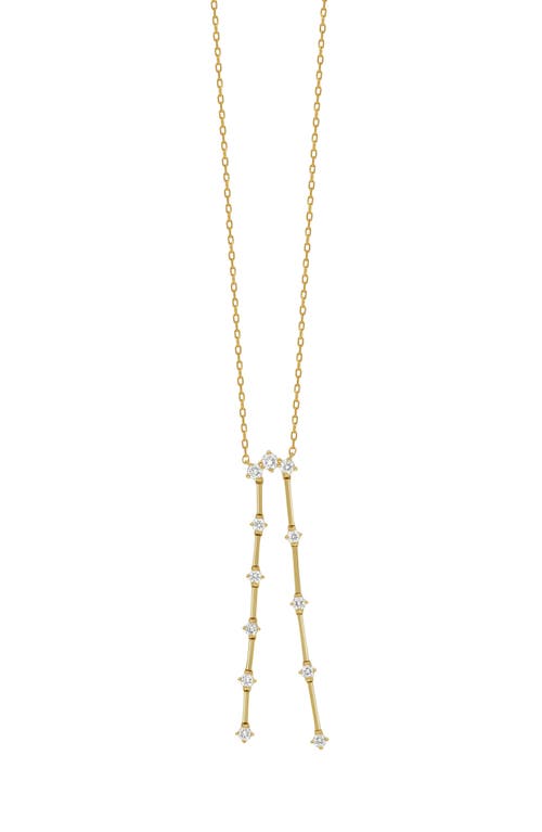 Shop Bony Levy Aviva Diamond Line Y-necklace In 18k Yellow Gold