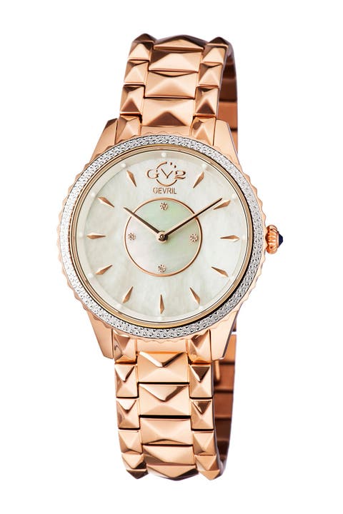 Women's Siena Mother of Pearl Dial Stainless Steel Watch, 38mm - 0.0044 ctw