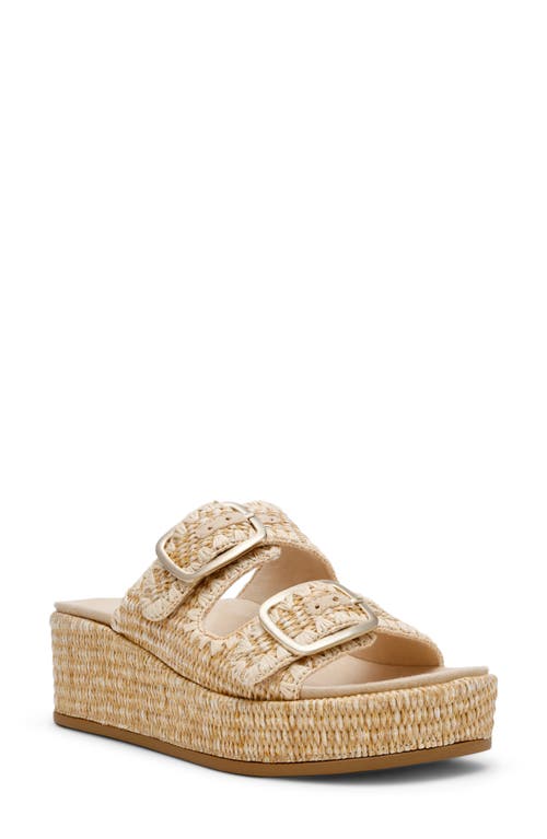 Shop Anne Klein Vineyard Platform Wedge Sandal In Natural Raffia