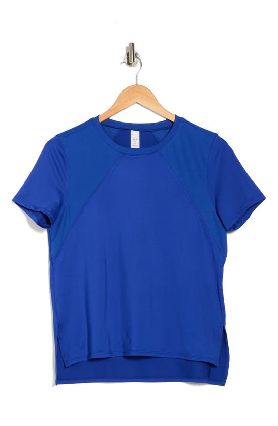 Shop Nanette Lepore Play Seamed T-shirt In Surf The Web