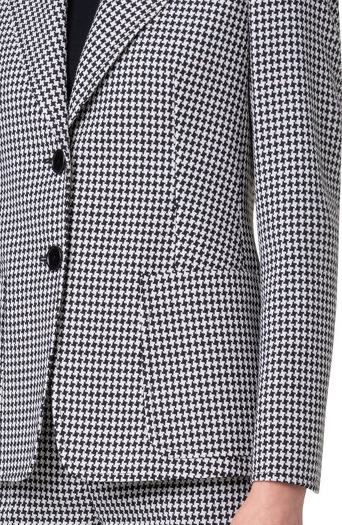 Akris Punto Houndstooth Blazer In Black-cream