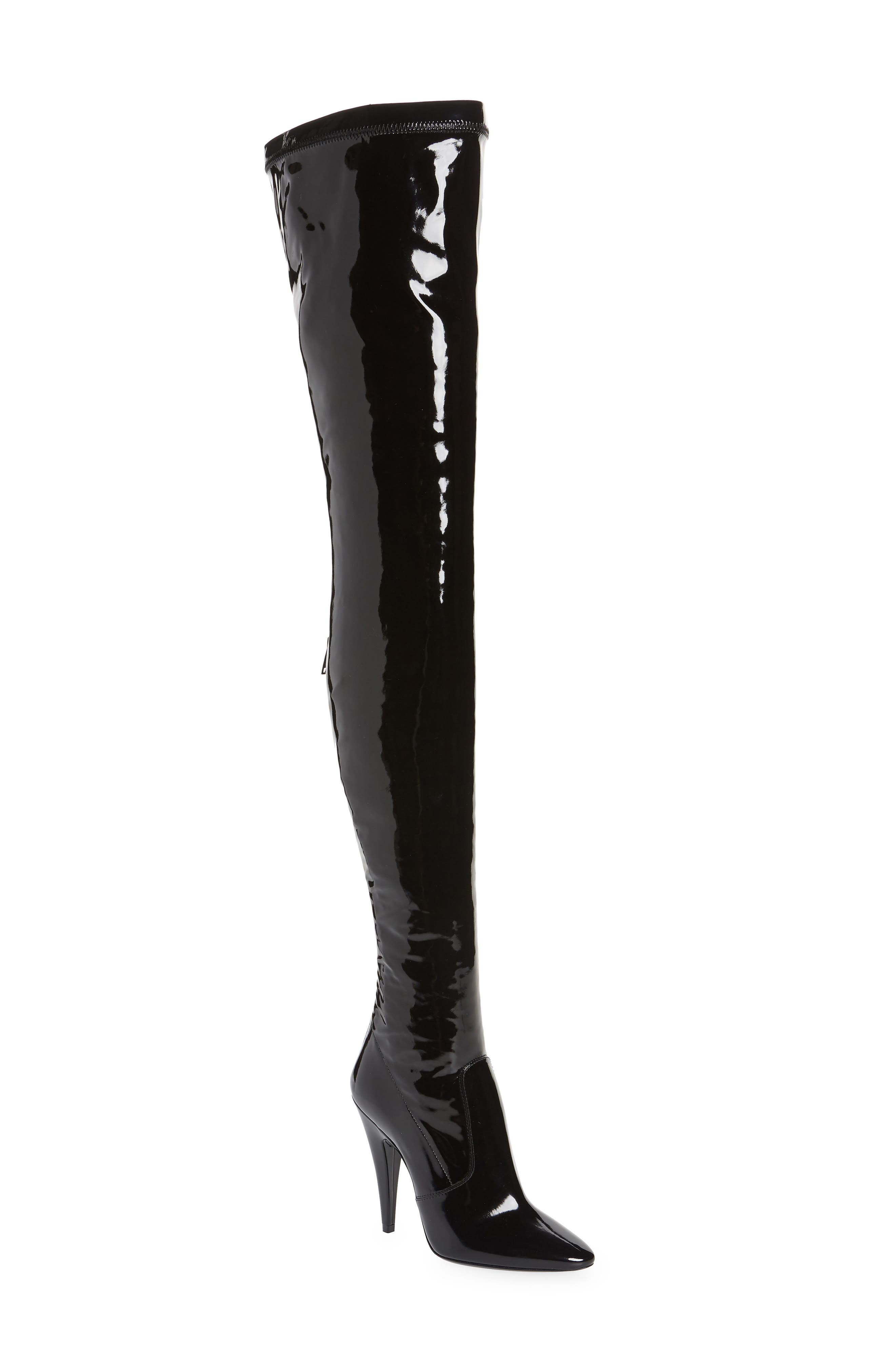 saint laurent thigh high boots