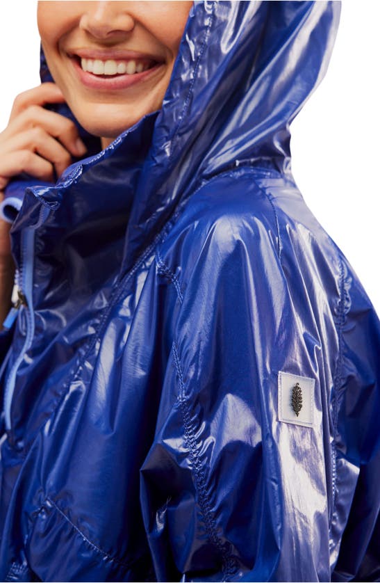 Fp Movement Spring Showers Water Resistant Packable Rain Jacket In Atlantic