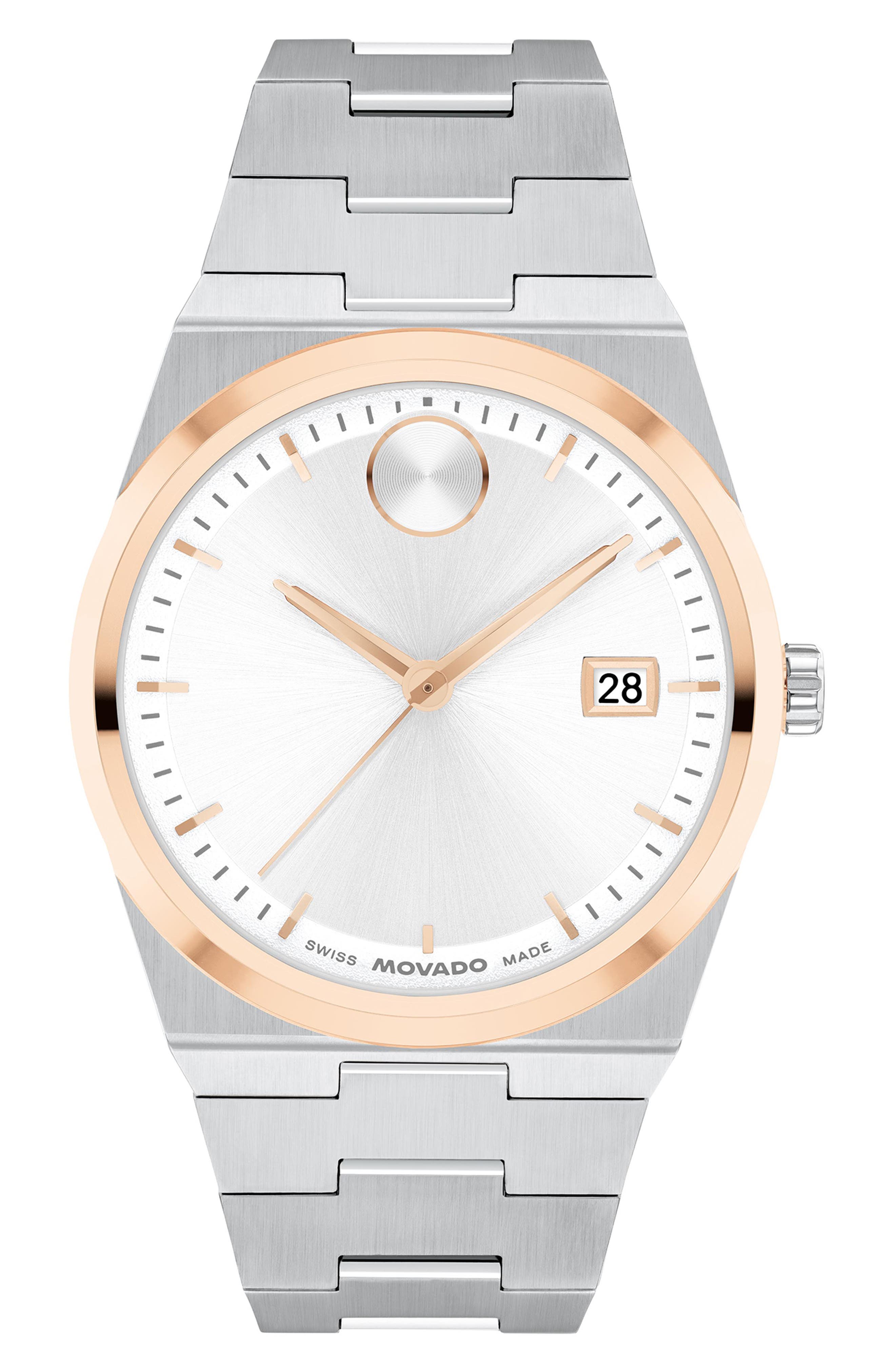 Movado Bold Quest Bracelet Watch, 40mm in White Cover