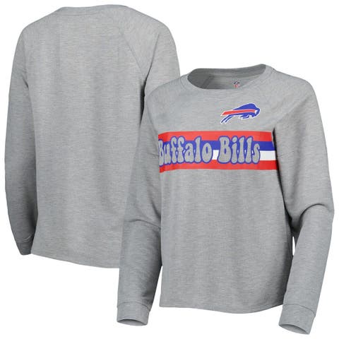 Juniors Buffalo Bills White Carli Crop Long Sleeve T-Shirt