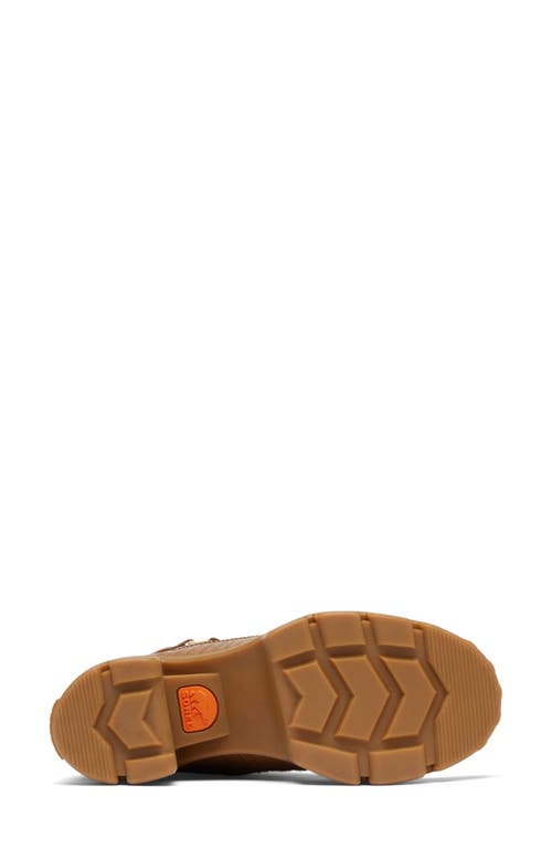 Sorel Caribou X Waterproof Lace-up Block Heel Bootie In Velvet Tan/ Tobacco