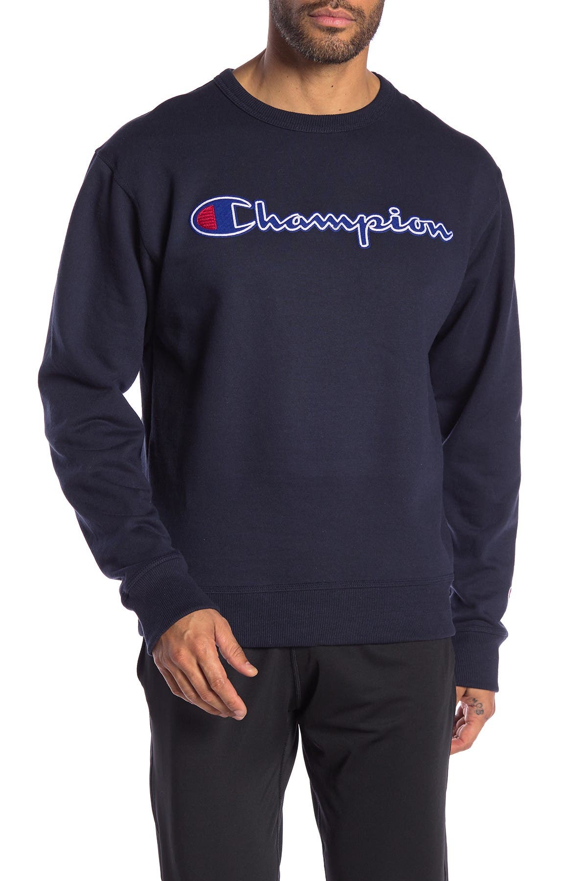 Champion | Logo Patch Crew Neck Pullover Sweatshirt | Nordstrom Rack