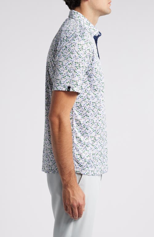 Shop Swannies Remington Floral Golf Polo In Navy