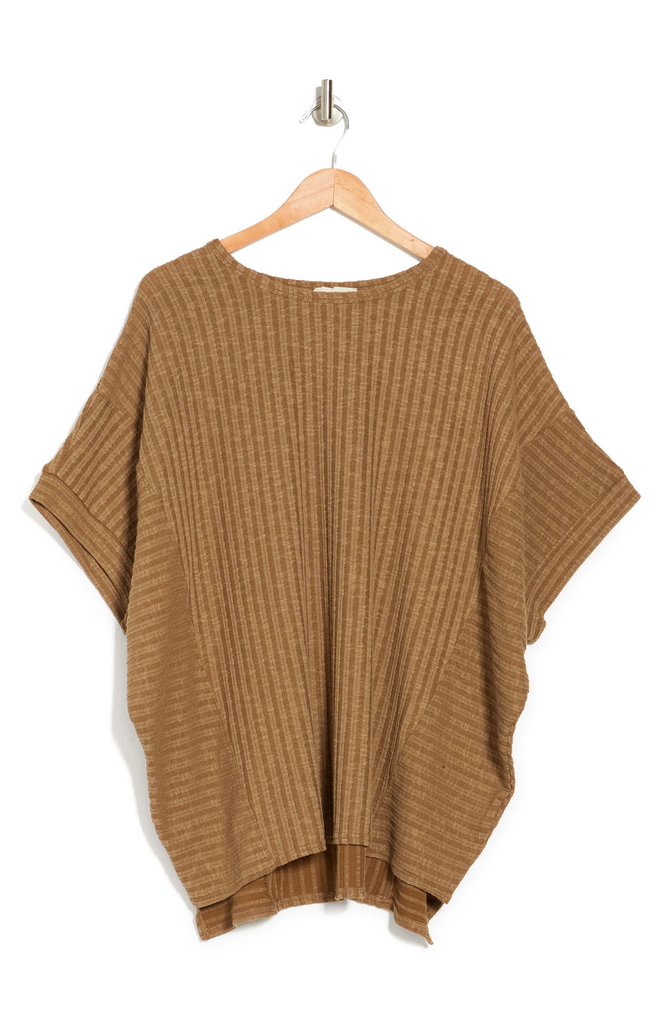 Melloday Dolman Sleeve Ribbed Knit Top In Olive