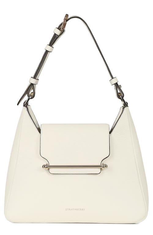 Strathberry Multrees Leather Hobo in Vanilla at Nordstrom