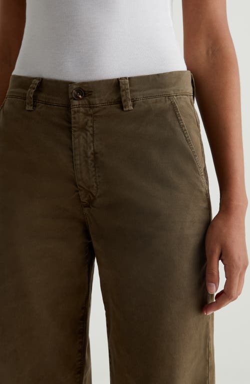 Shop Ag Caden Wide Leg Twill Pants In Sulfur Oak Brown