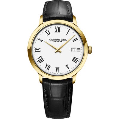 Raymond Weil Toccata Leather Strap Watch,