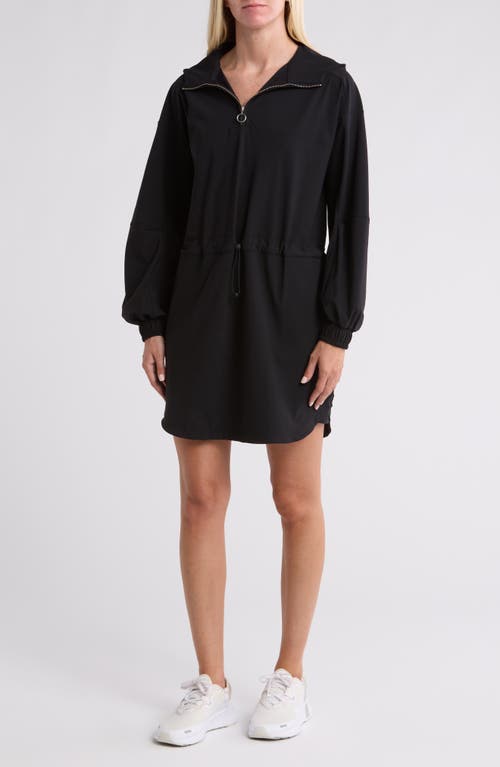 Sweaty Betty Arctic Explorer Half Zip Hoodie Dress in Black 