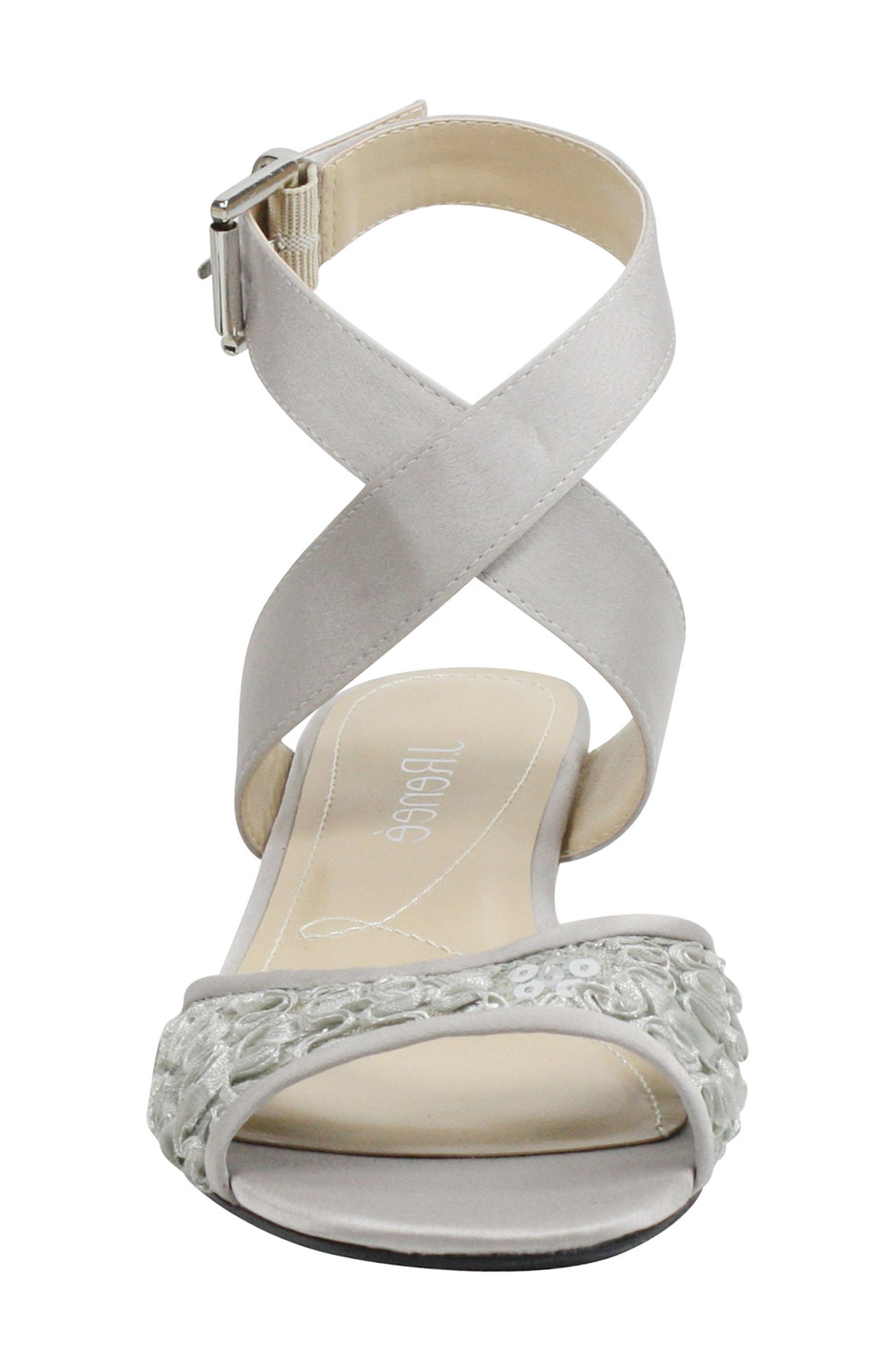 silver wedge sandals wide width