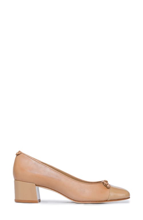 Shop Bernardo Footwear Marisol Cap Toe Pump In Sand/sand