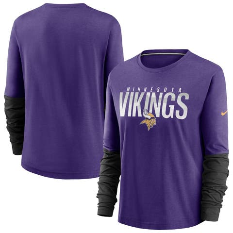 Women's Fanatics Branded Purple/Black Baltimore Ravens Ombre Long Sleeve T- Shirt