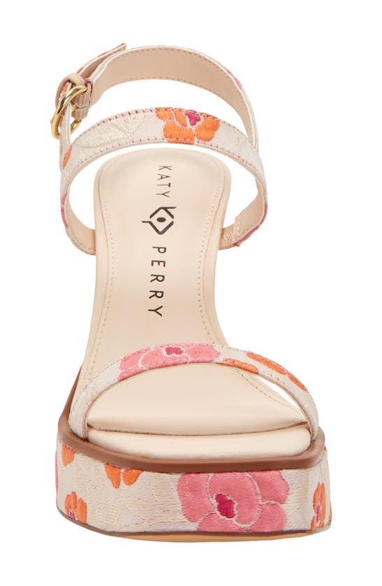 Shop Katy Perry The Steady Slingback Platform Sandal In Natural Multi