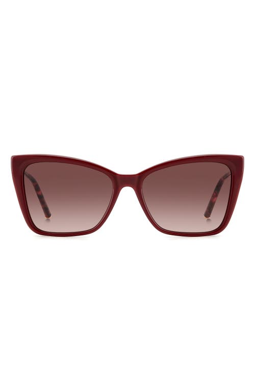 Carolina Herrera 57mm Cat Eye Sunglasses in Red at Nordstrom