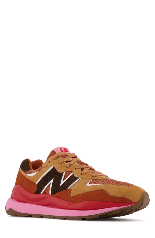 New Balance 57/40 Sneaker In Chocolate Brown/ Bubblegum