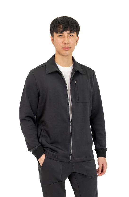 Pino By Pinoporte Stretch Cotton Blend Jacket In Black