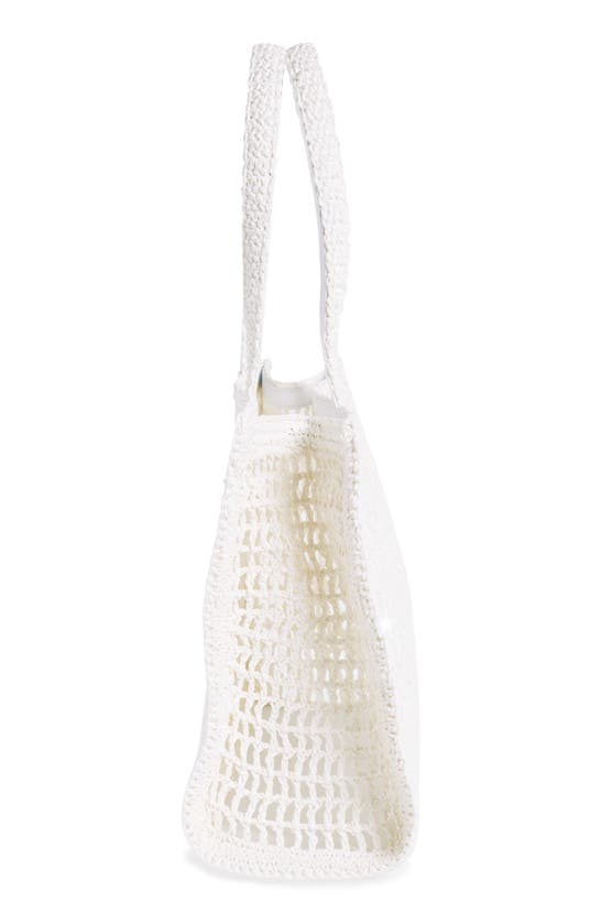 Shop Tory Burch Ella Small Hand Crochet Tote In White