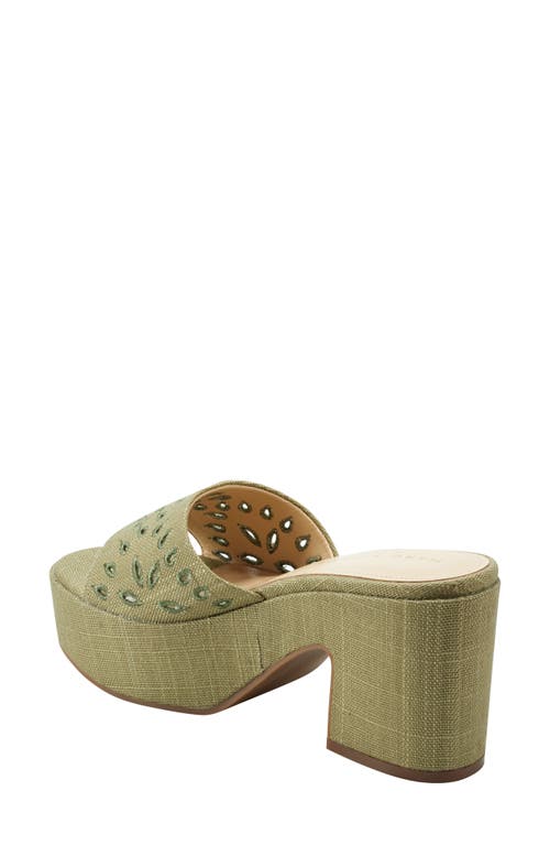 Marc Fisher Ltd Foreva Platform Sandal In Medium Green