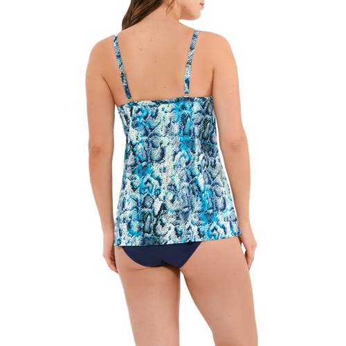 CHRISTINA CHRISTINA SERPENTINA PUSH UP DRAPED TANKINI 