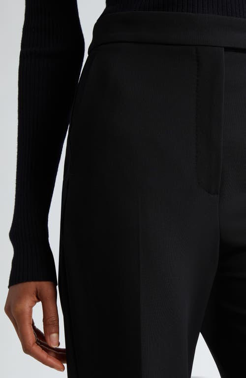 Max Mara Norcia Pleated Jersey Straight Pants In Black