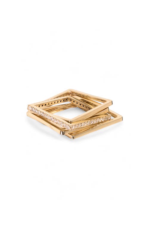 LESLIE PAIGE LESLIE PAIGE PUZZLE DIAMOND STACK RING