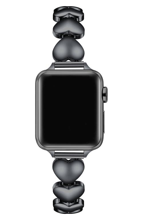 The Posh Tech Aphrodite Heart Bracelet Apple Watch® Watchband In Black