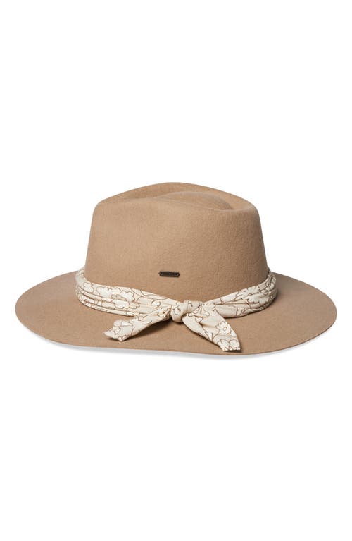 Shop Brixton Madison Wool Felt Convertible Brim Rancher Hat In Sand/beige