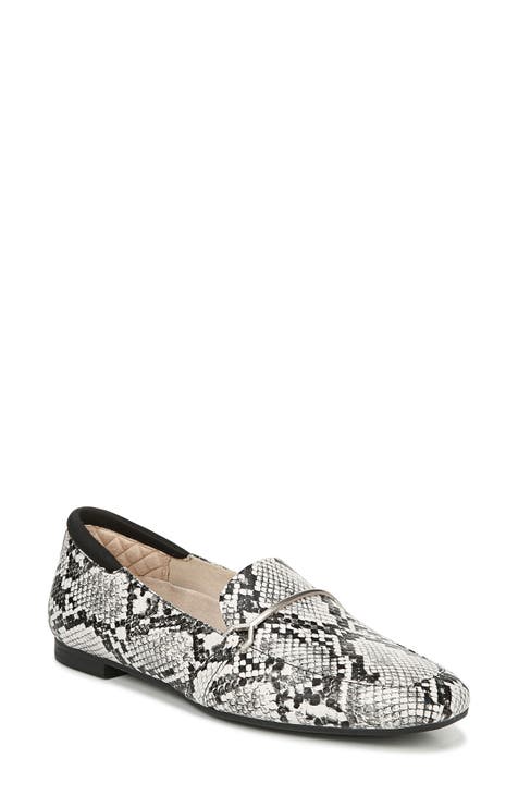 gray leopard flats