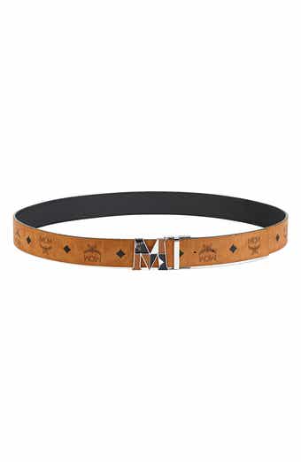 MCM Claus Adjustable Leather Belt In Sea Turtle At Nordstrom Rack in Green  for Men