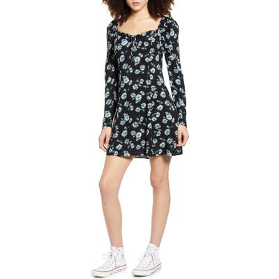 Bp. Printed Long Sleeve Minidress