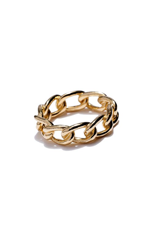 Awe Inspired Cable Chain Ring in Gold Vermeil