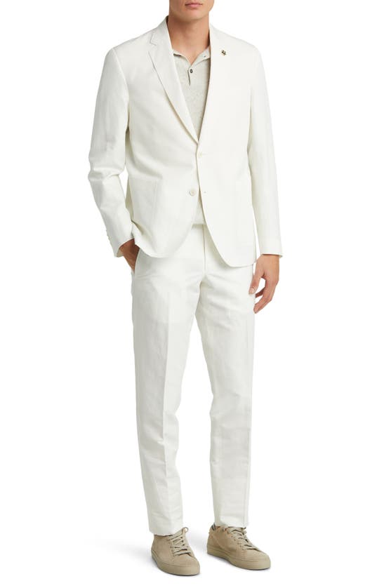 Shop Ted Baker Tampa Soft Constructed Cotton & Linen Sport Coat In Ecru