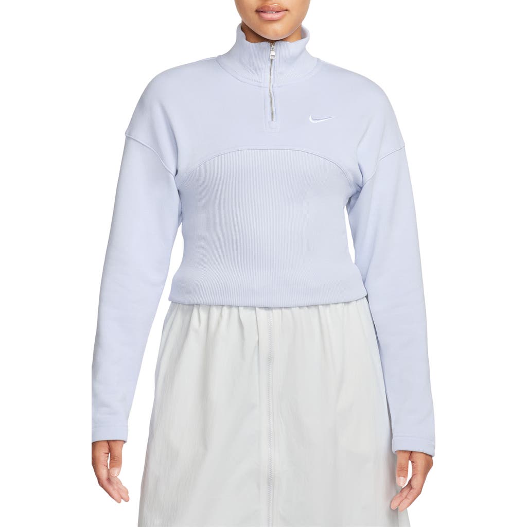 Nike X Serena Williams Design Quarter Zip Fleece Top In Neutral