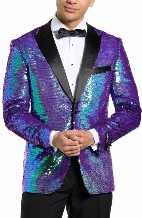 Shop Opposuits Sapphire Sequin Two-piece Tuxedo & Tie In Blue