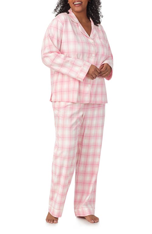 Shop Bedhead Pajamas Print Organic Cotton Flannel Pajamas In Mountain Plaid