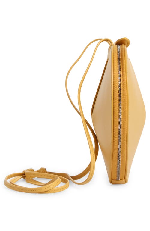 Shop Alaïa Le Coeur Leather Crossbody Bag In Citrine