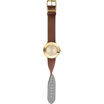 Ted Baker London Katyaa Reversible Leather Strap Watch,