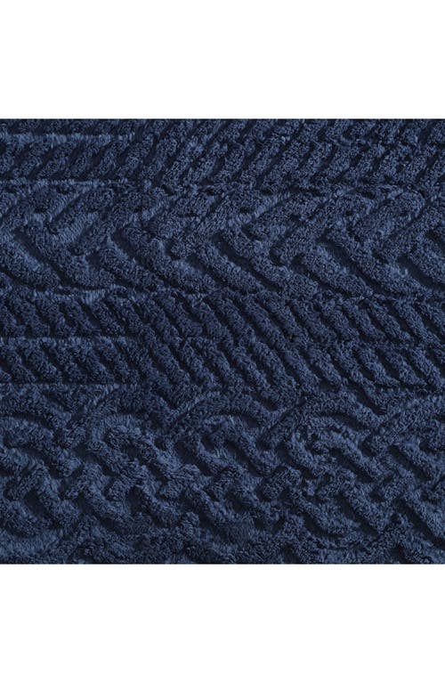 Nautica Declan Sherpa Reversible Throw Blanket In Navy