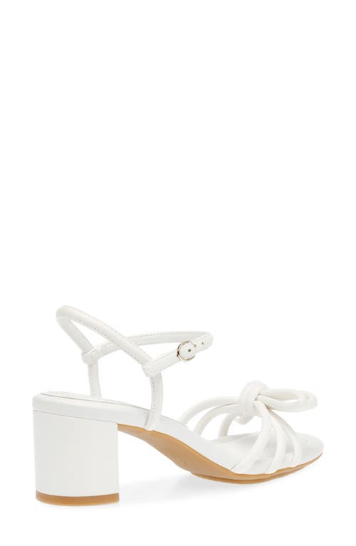 Anne Klein Keilly Womens Faux Leather Ankle Strap Block Heel In White