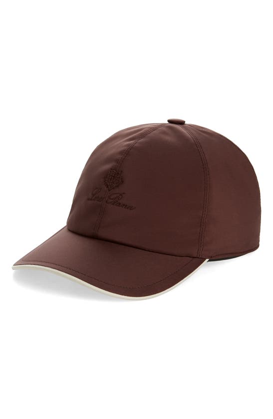 Loro Piana Storm System® Waterproof Baseball Cap In Antique Red/ Ivory