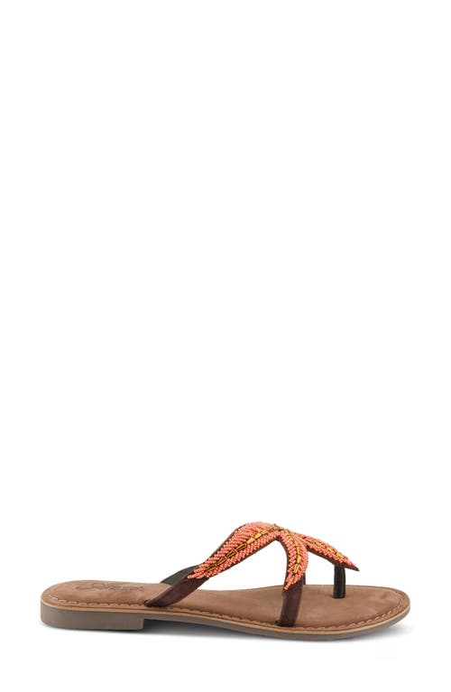 Shop Azura By Spring Step Starry Flip Flop In Peach